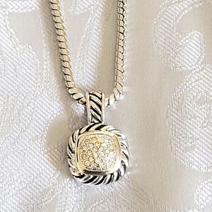 Vintage T*J Renaissance Revival Necklance With Pandent.18"